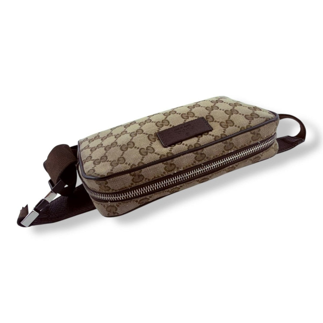 Gucci GG Supreme Beige Belt Messenger Bag - Lux Central