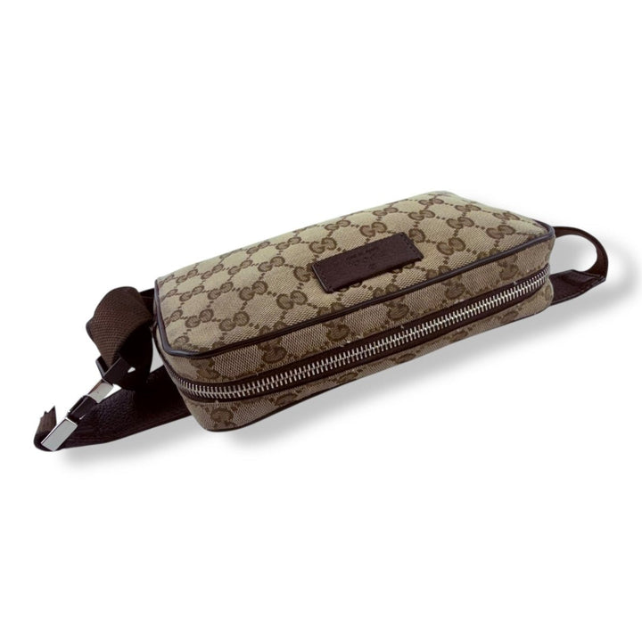 Gucci GG Supreme Beige Belt Messenger Bag - Lux Central