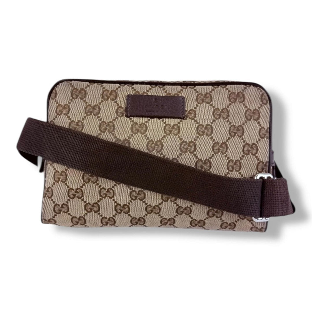Gucci GG Supreme Beige Belt Messenger Bag - Lux Central