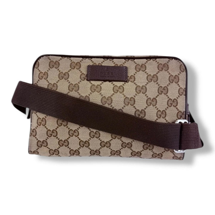 Gucci GG Supreme Beige Belt Messenger Bag - Lux Central
