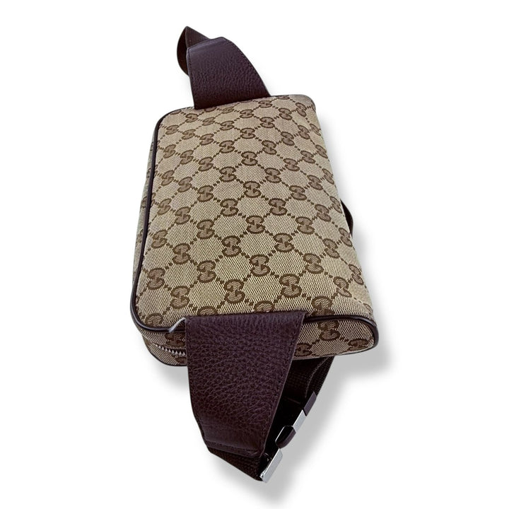 Gucci GG Supreme Beige Belt Messenger Bag - Lux Central