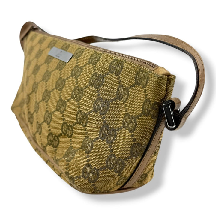 Gucci GG Supreme Beige Boat Pochette Handbag - Lux Central