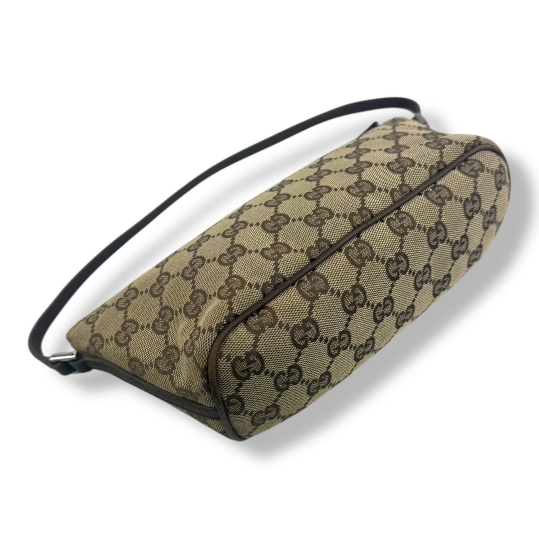 Gucci GG Supreme Beige Boat Pochette Handbag - Lux Central