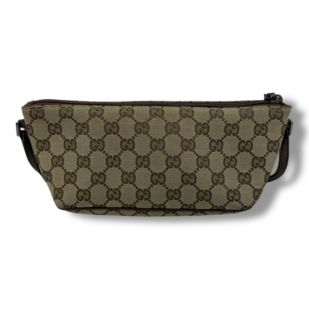 Gucci GG Supreme Beige Boat Pochette Handbag - Lux Central