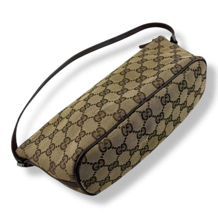 Gucci GG Supreme Beige Boat Pochette Handbag - Lux Central