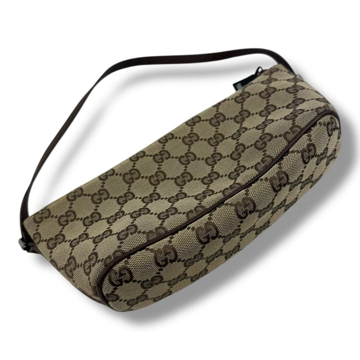 Gucci GG Supreme Beige Boat Pochette Handbag - Lux Central