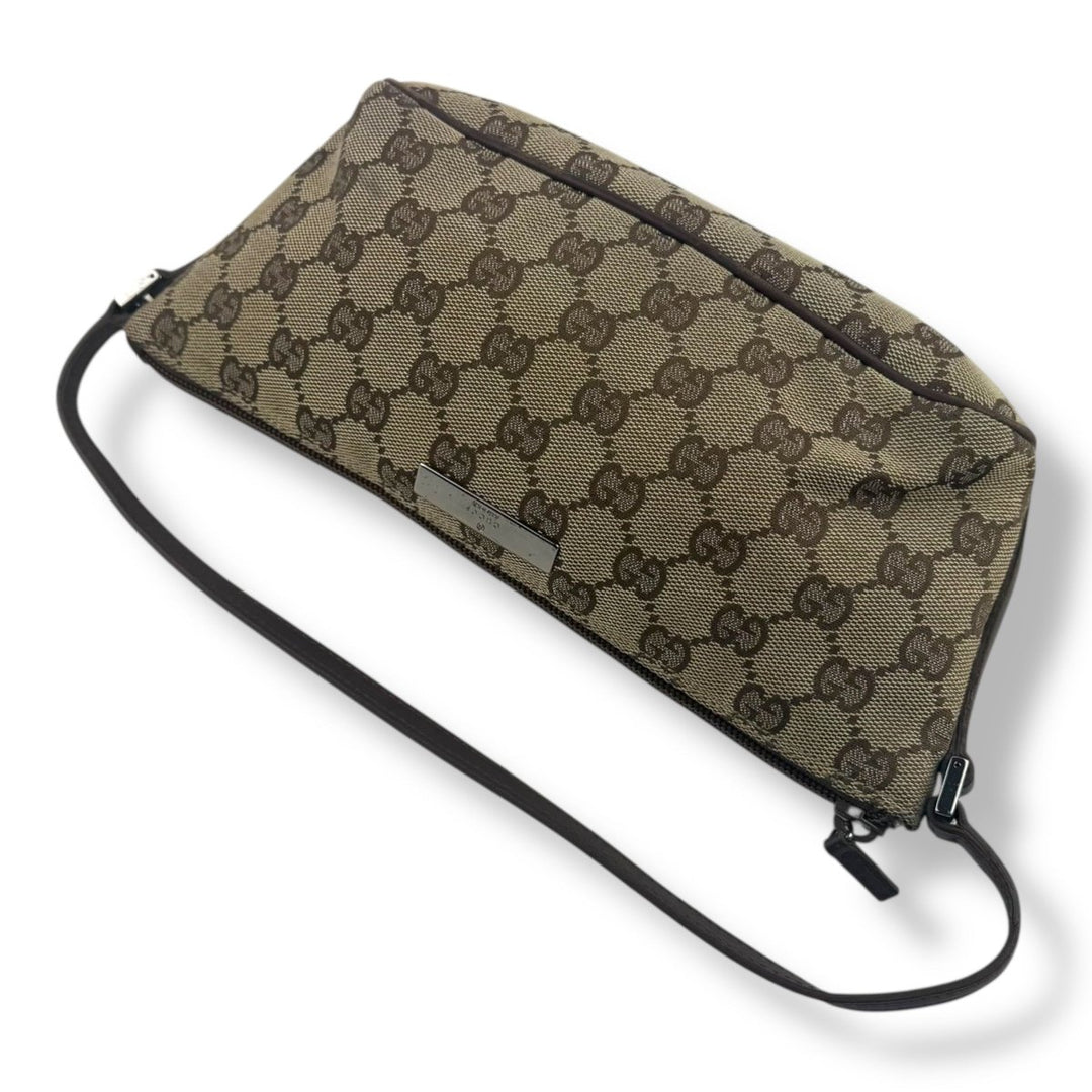 Gucci GG Supreme Beige Boat Pochette Handbag - Lux Central