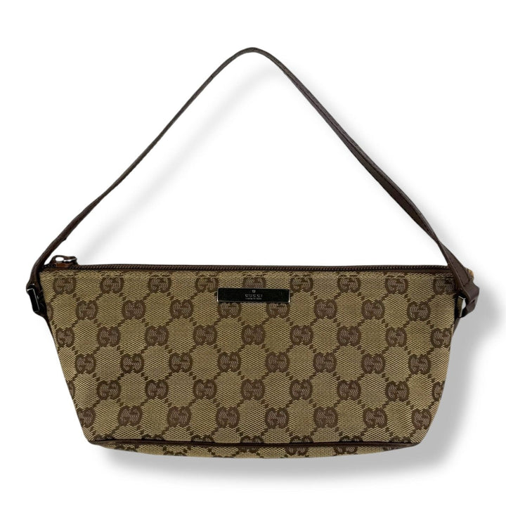 Gucci GG Supreme Beige Boat Pochette Handbag - Lux Central