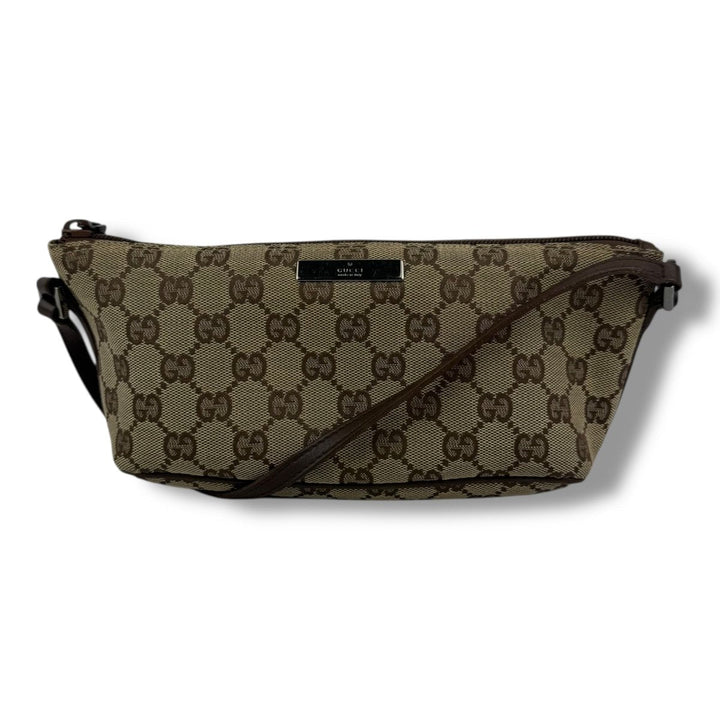 Gucci GG Supreme Beige Boat Pochette Handbag - Lux Central