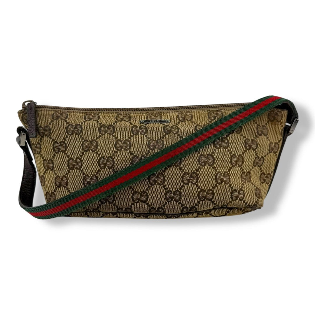 Gucci GG Supreme Beige Boat Pochette Handbag - Lux Central