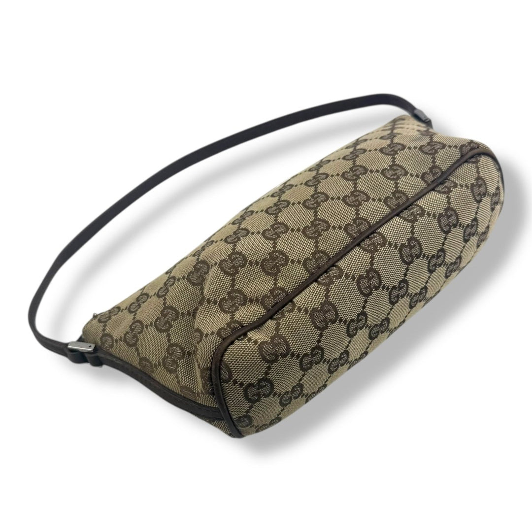 Gucci GG Supreme Beige Boat Pochette Handbag - Lux Central