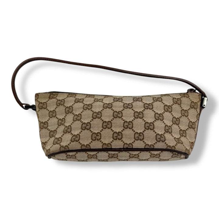 Gucci GG Supreme Beige Boat Pochette Handbag - Lux Central