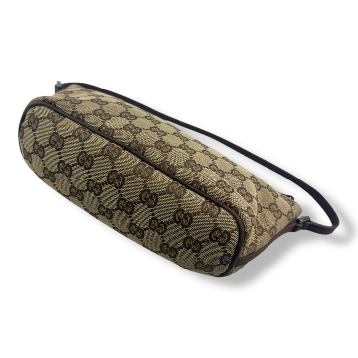 Gucci GG Supreme Beige Boat Pochette Handbag - Lux Central
