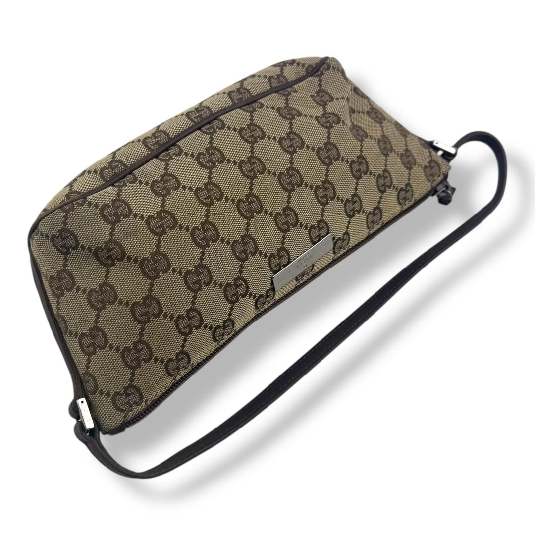 Gucci GG Supreme Beige Boat Pochette Handbag - Lux Central