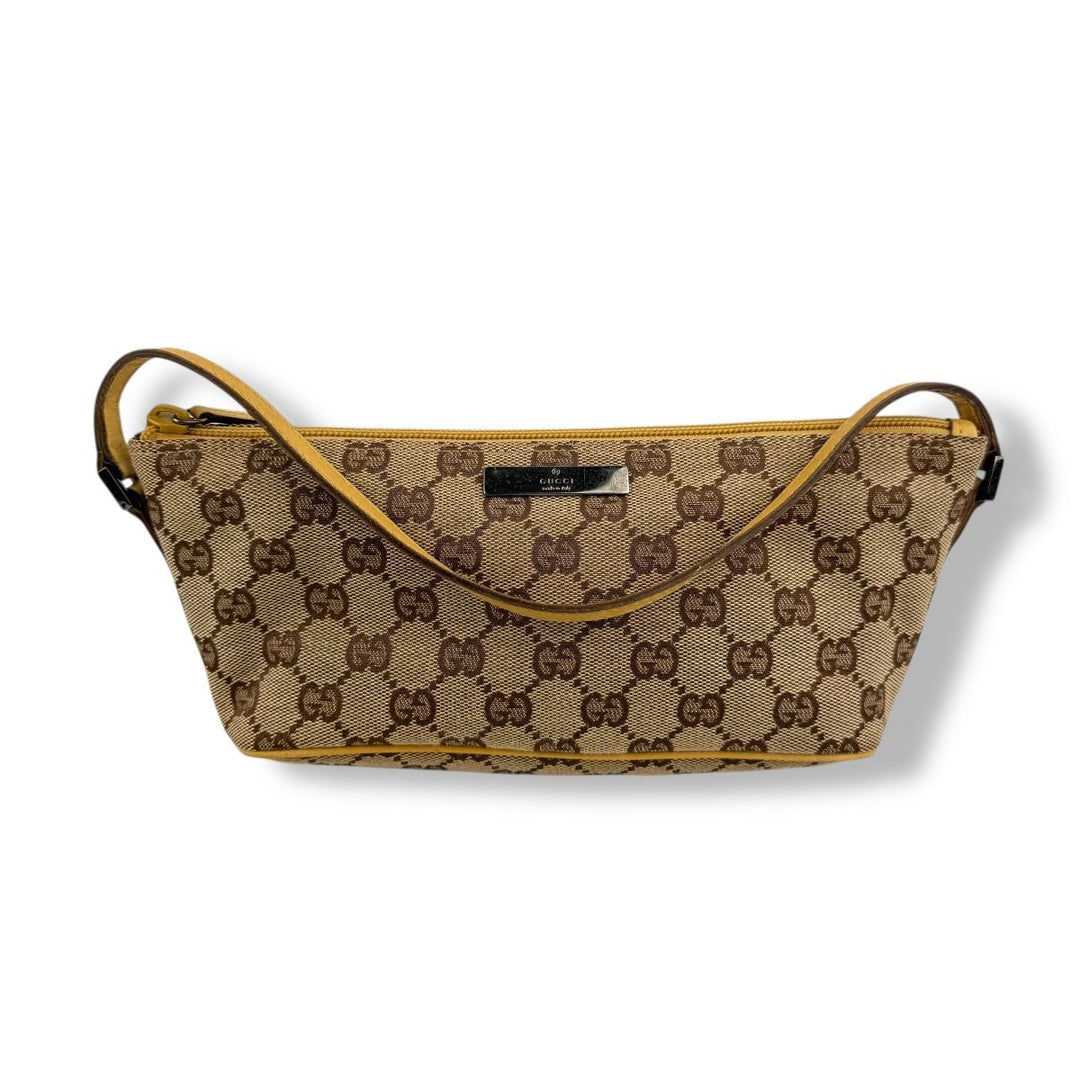 Gucci GG Supreme Beige Boat Pochette Handbag - Lux Central