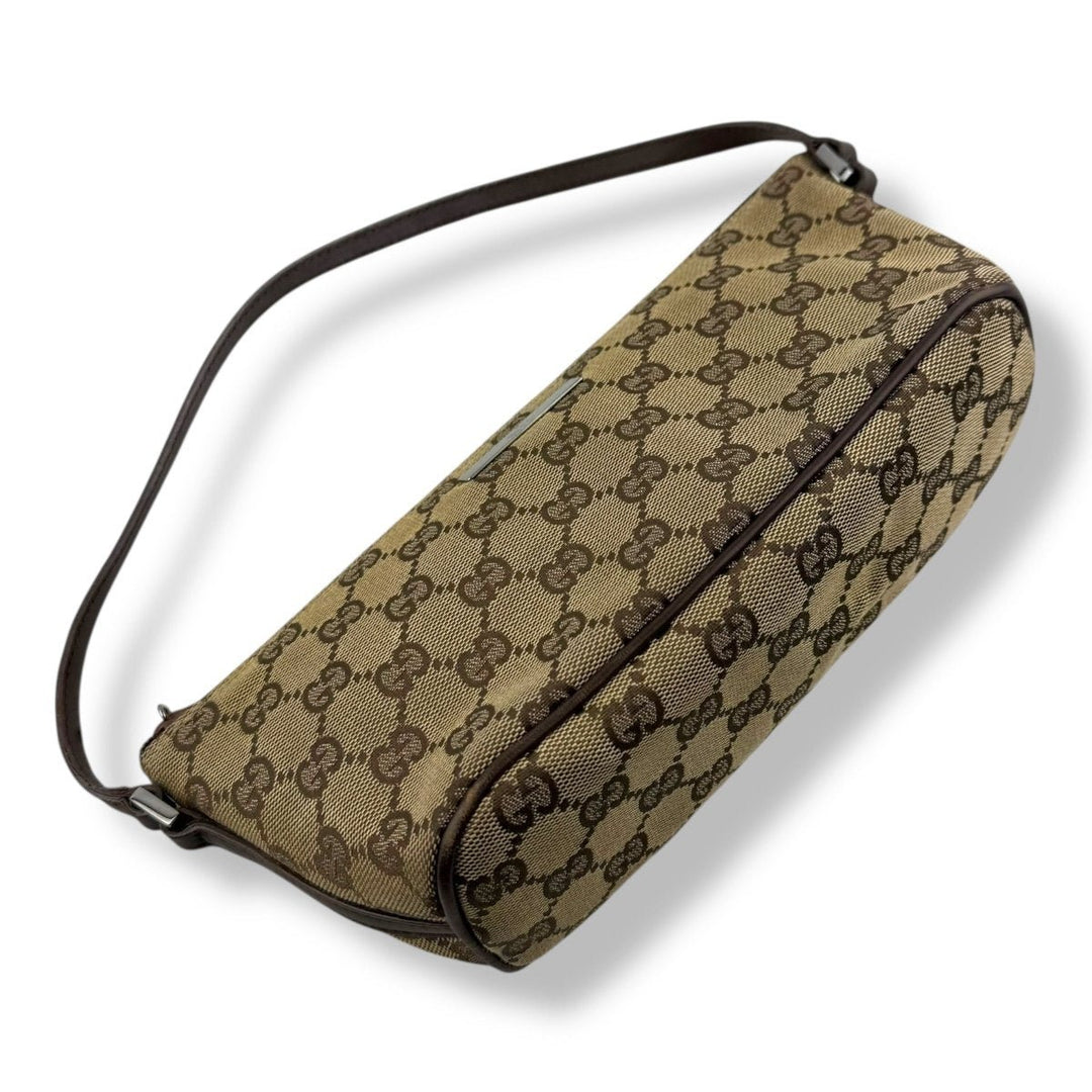 Gucci GG Supreme Beige Boat Pochette Handbag - Lux Central