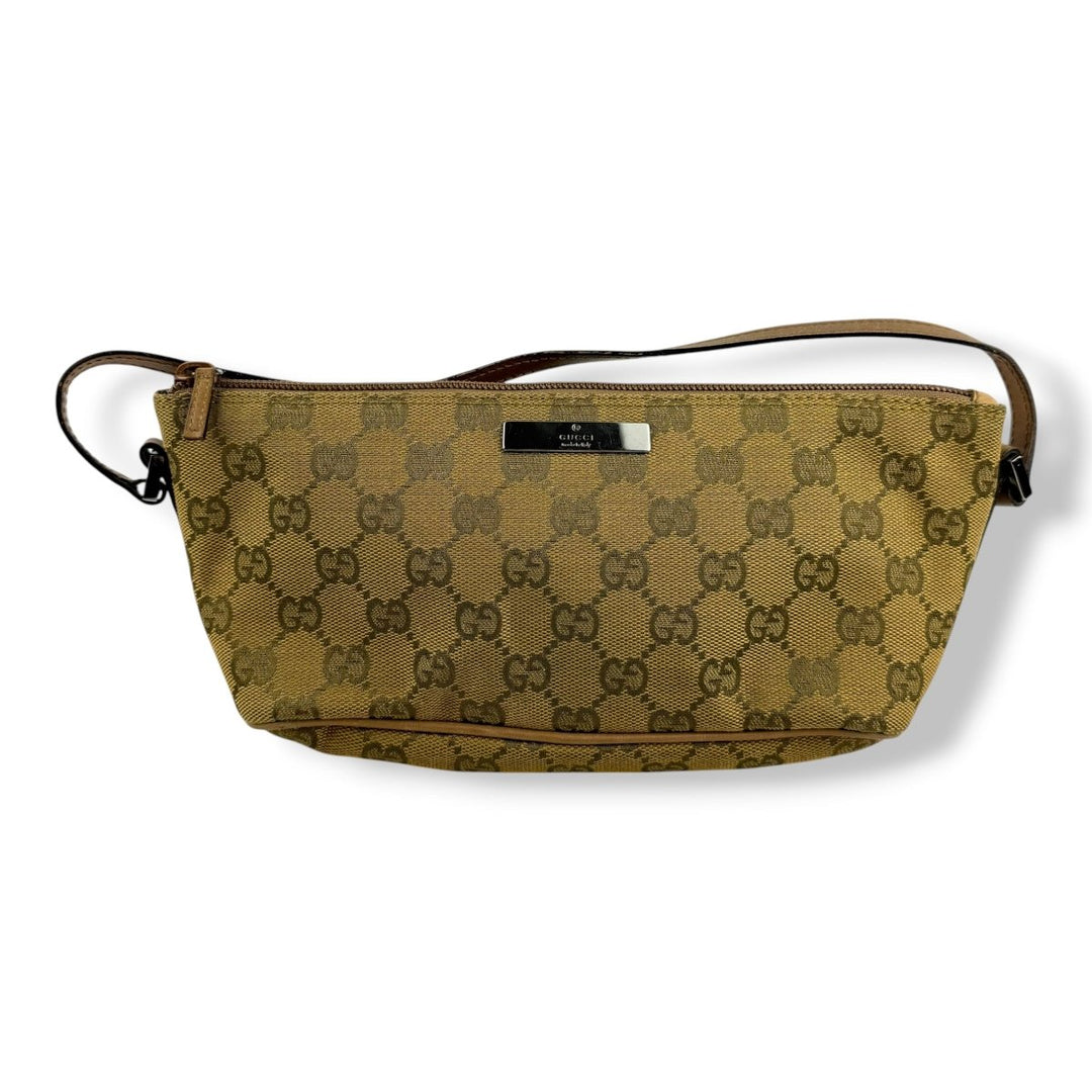 Gucci GG Supreme Beige Boat Pochette Handbag - Lux Central