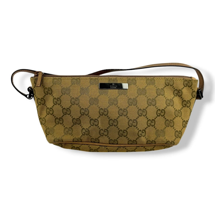 Gucci GG Supreme Beige Boat Pochette Handbag - Lux Central