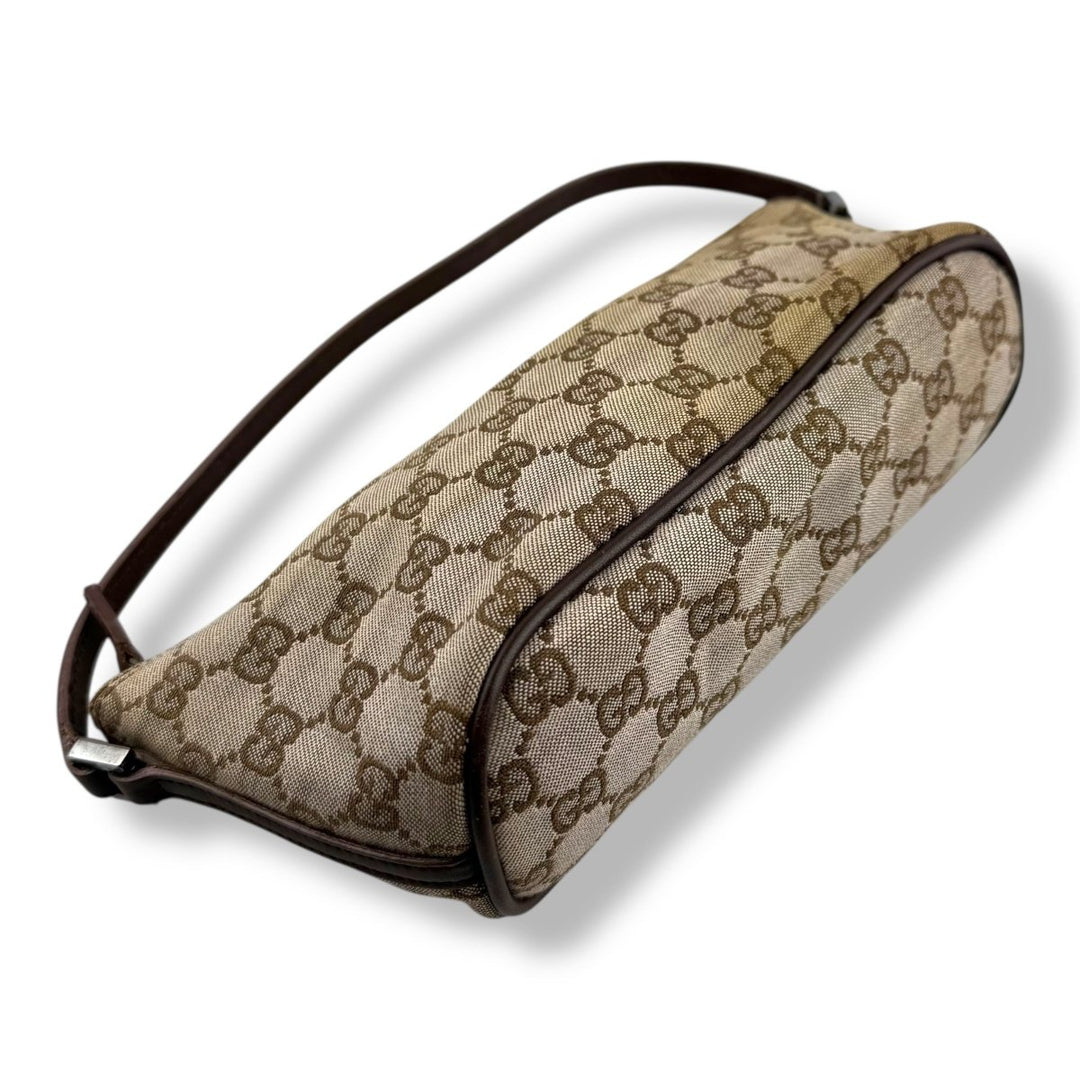 Gucci GG Supreme Beige Boat Pochette Handbag - Lux Central