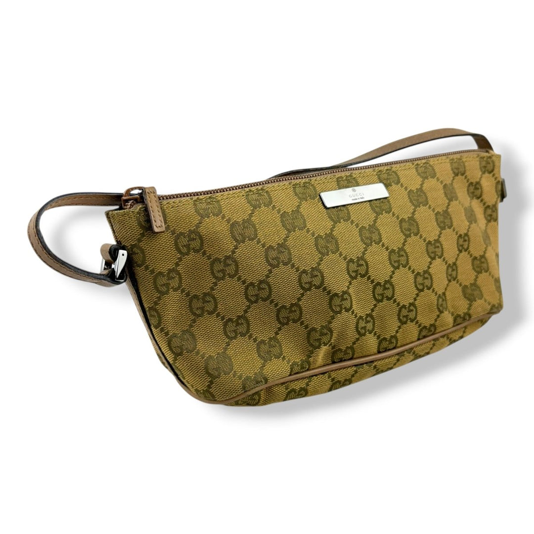 Gucci GG Supreme Beige Boat Pochette Handbag - Lux Central