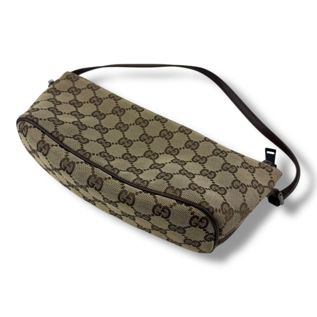 Gucci GG Supreme Beige Boat Pochette Handbag - Lux Central