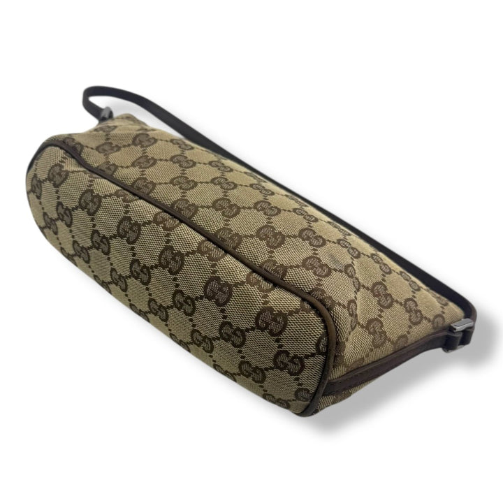 Gucci GG Supreme Beige Boat Pochette Handbag - Lux Central