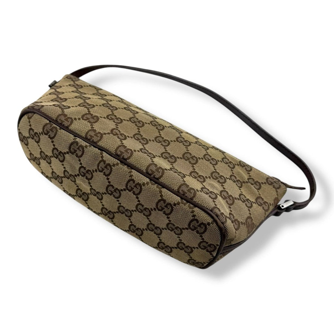 Gucci GG Supreme Beige Boat Pochette Handbag - Lux Central