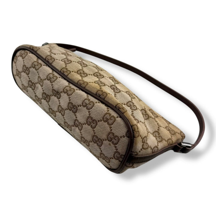 Gucci GG Supreme Beige Boat Pochette Handbag - Lux Central