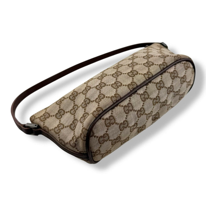 Gucci GG Supreme Beige Boat Pochette Handbag - Lux Central