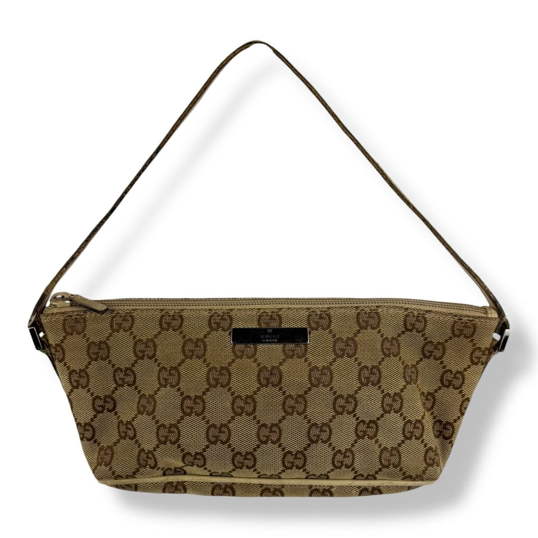 Gucci GG Supreme Beige Boat Pochette Handbag - Lux Central