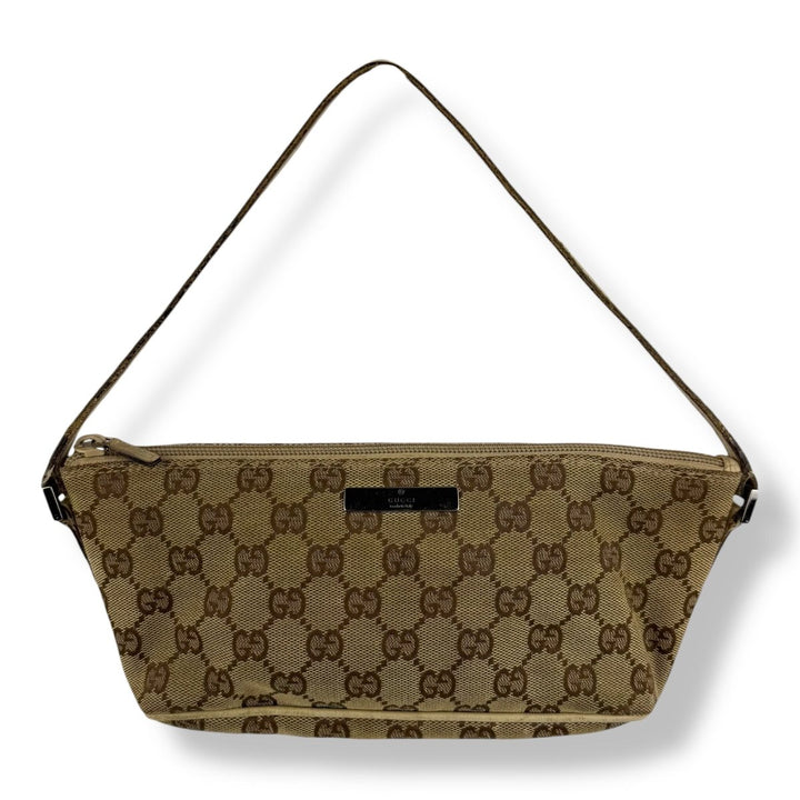 Gucci GG Supreme Beige Boat Pochette Handbag - Lux Central