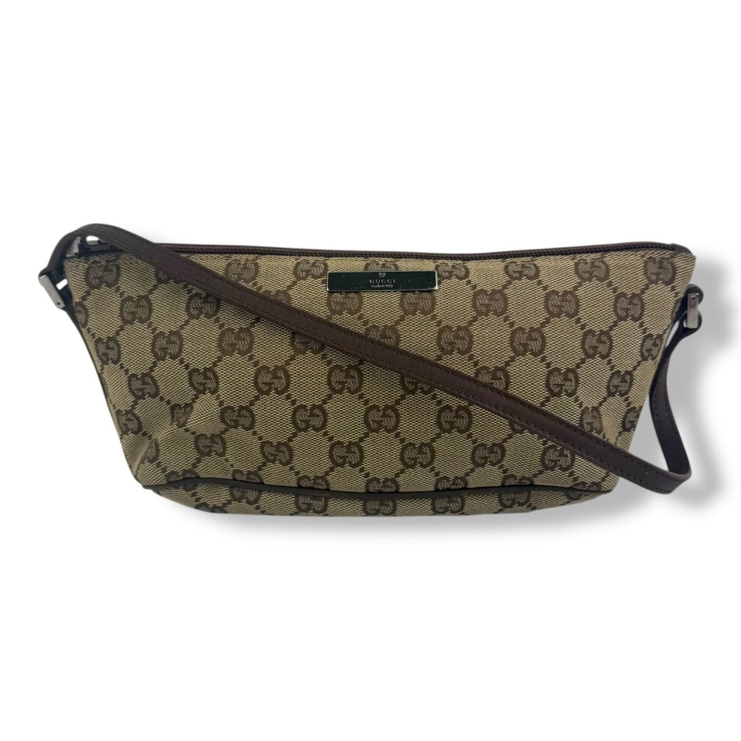 Gucci GG Supreme Beige Boat Pochette Handbag - Lux Central