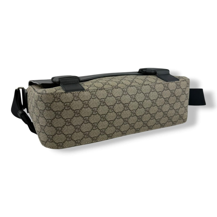 Gucci GG Supreme Beige Buckle Messenger Bag - Lux Central