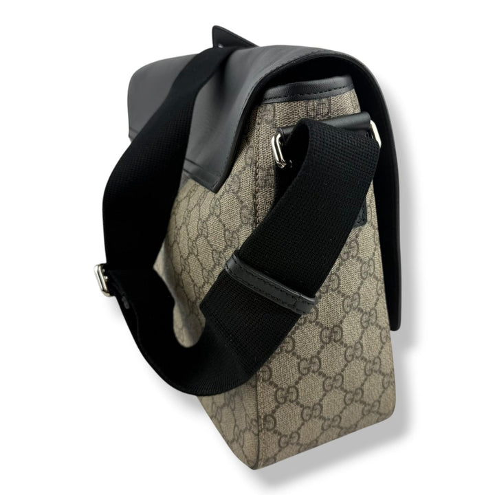 Gucci GG Supreme Beige Buckle Messenger Bag - Lux Central