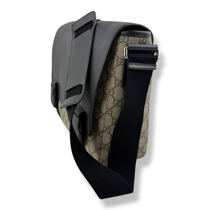 Gucci GG Supreme Beige Buckle Messenger Bag - Lux Central