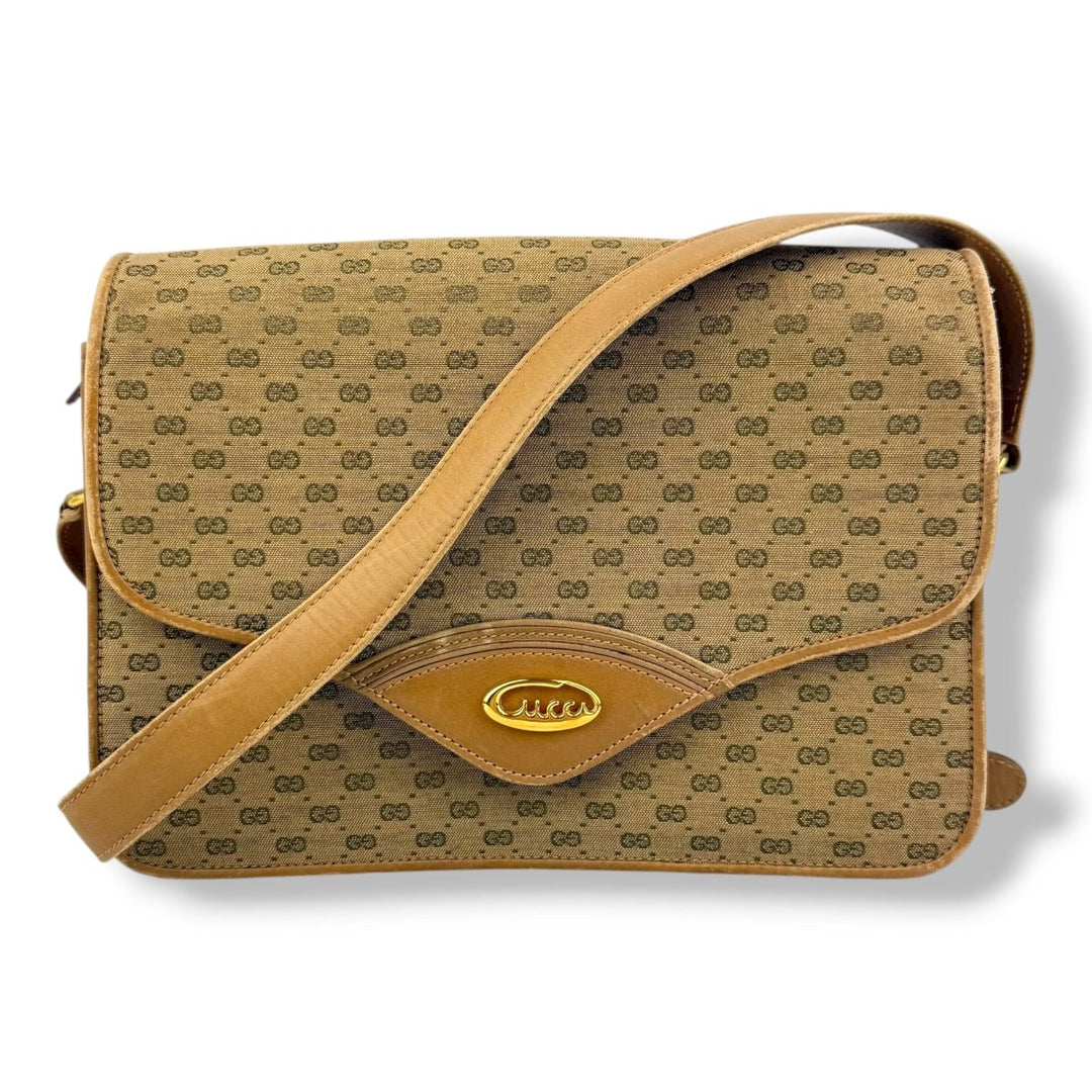 Gucci GG Supreme Beige Micro Shoulder Handbag - Lux Central