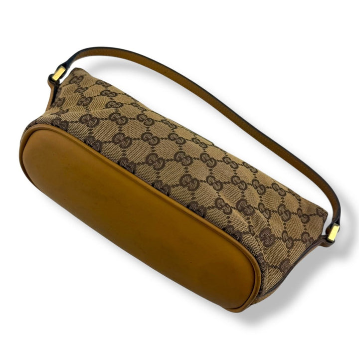 Gucci GG Supreme Beige Mini Boat Pochette Handbag - Lux Central