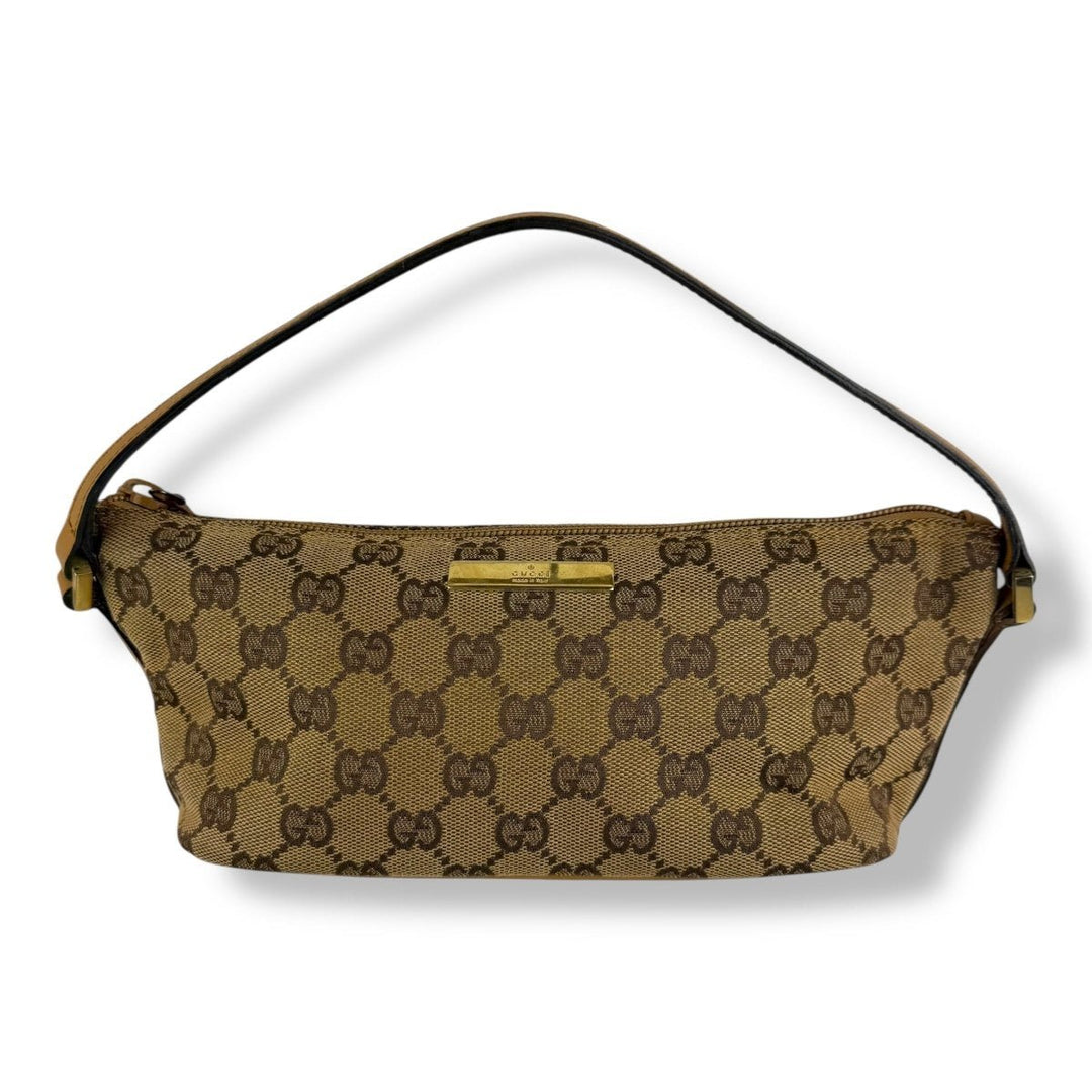 Gucci GG Supreme Beige Mini Boat Pochette Handbag - Lux Central