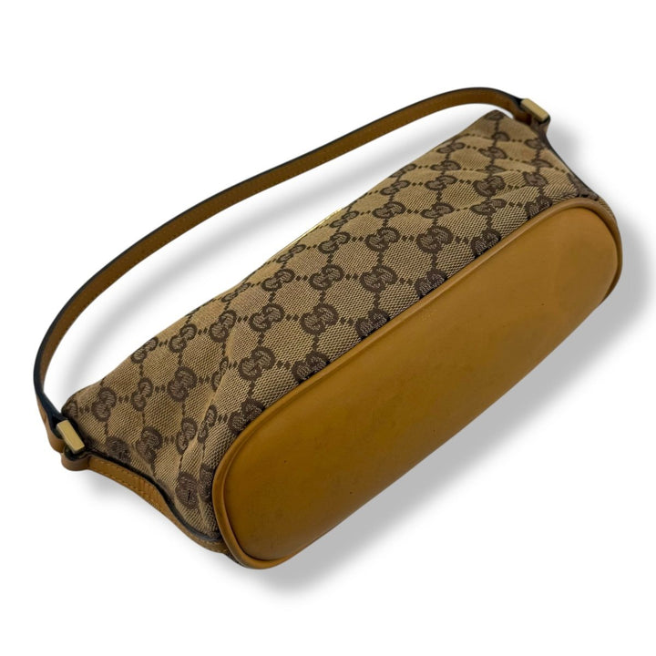 Gucci GG Supreme Beige Mini Boat Pochette Handbag - Lux Central