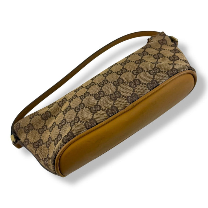 Gucci GG Supreme Beige Mini Boat Pochette Handbag - Lux Central