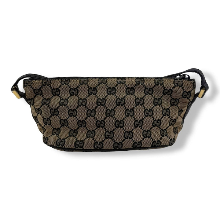 Gucci GG Supreme Beige/Black Boat Pochette Handbag - Lux Central