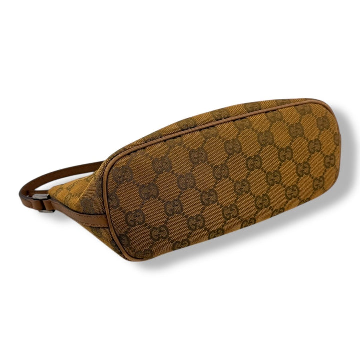 Gucci GG Supreme Beige/Brown Boat Pochette Handbag - Lux Central