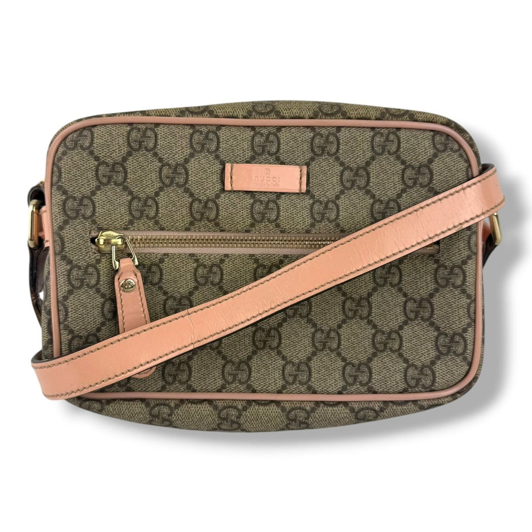 Gucci GG Supreme Beige/Pink Crossbody Bag - Lux Central