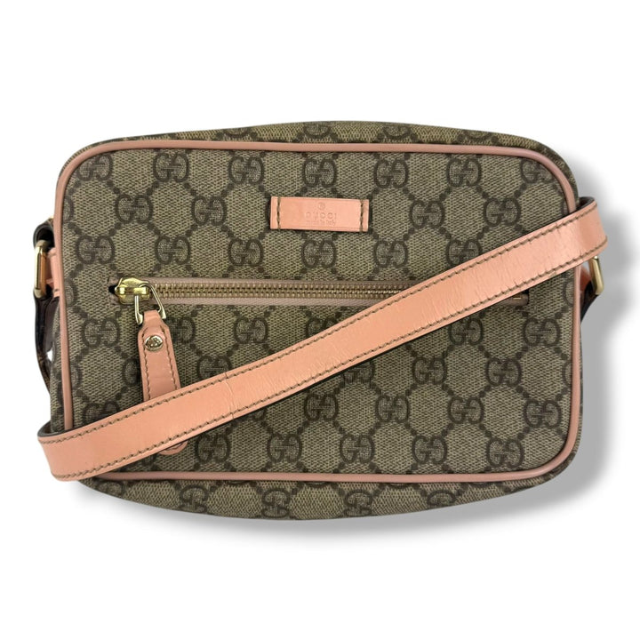 Gucci GG Supreme Beige/Pink Crossbody Bag - Lux Central