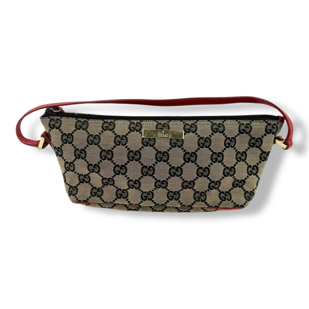 Gucci GG Supreme Beige/Red Boat Pochette Handbag - Lux Central