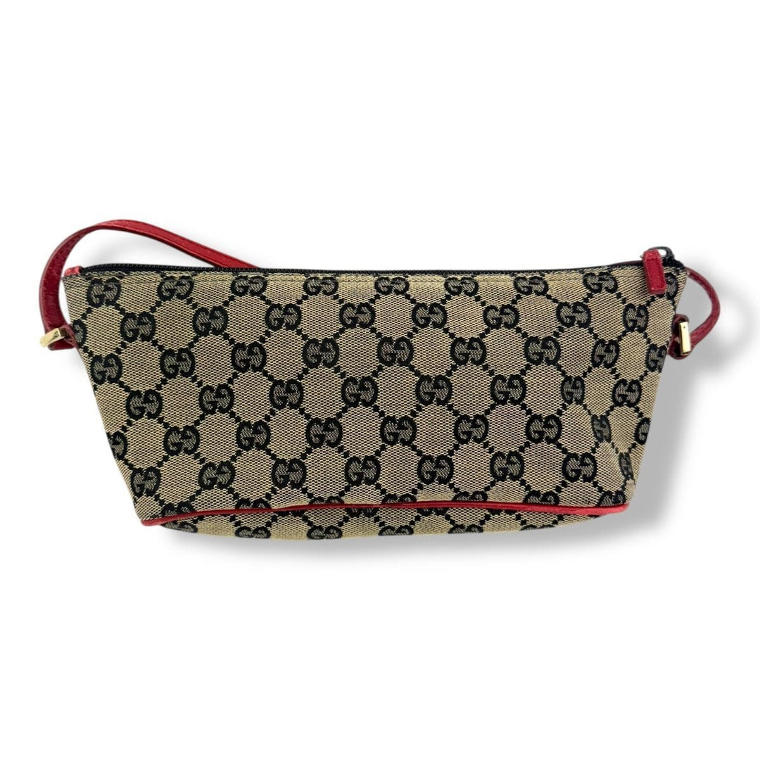 Gucci GG Supreme Beige/Red Boat Pochette Handbag - Lux Central