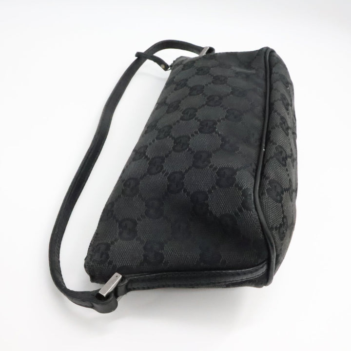 Gucci GG Supreme Black Boat Pochette Handbag - Lux Central