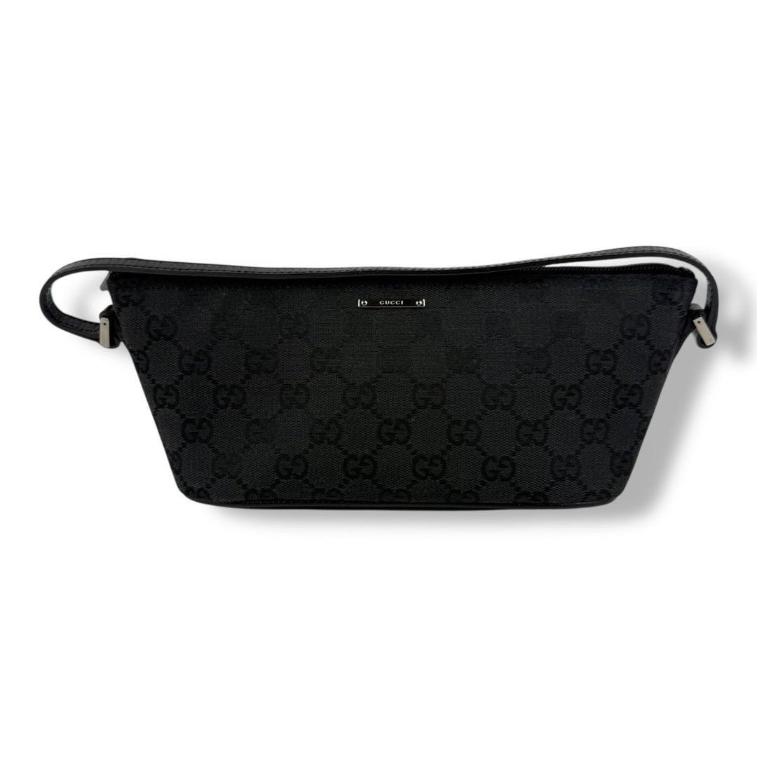 Gucci GG Supreme Black Boat Pochette Handbag - Lux Central