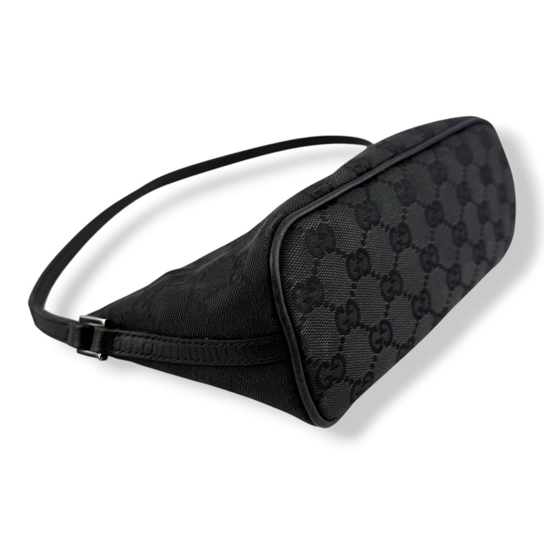 Gucci GG Supreme Black Boat Pochette Handbag - Lux Central