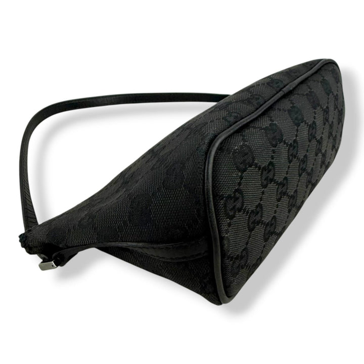 Gucci GG Supreme Black Boat Pochette Handbag - Lux Central